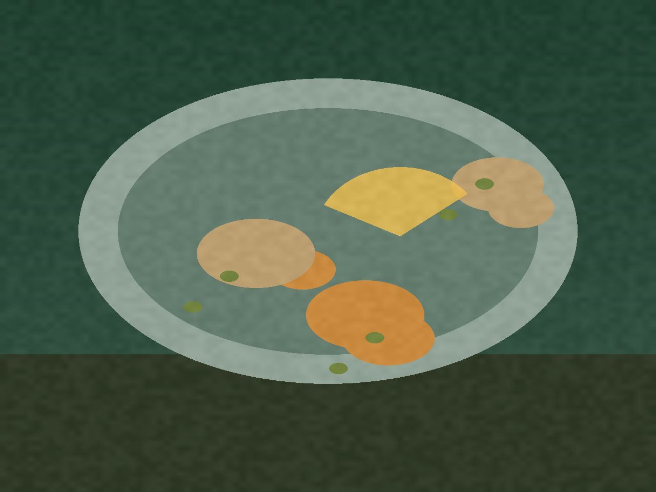 Chervil Mushrooms Tray in a griddle